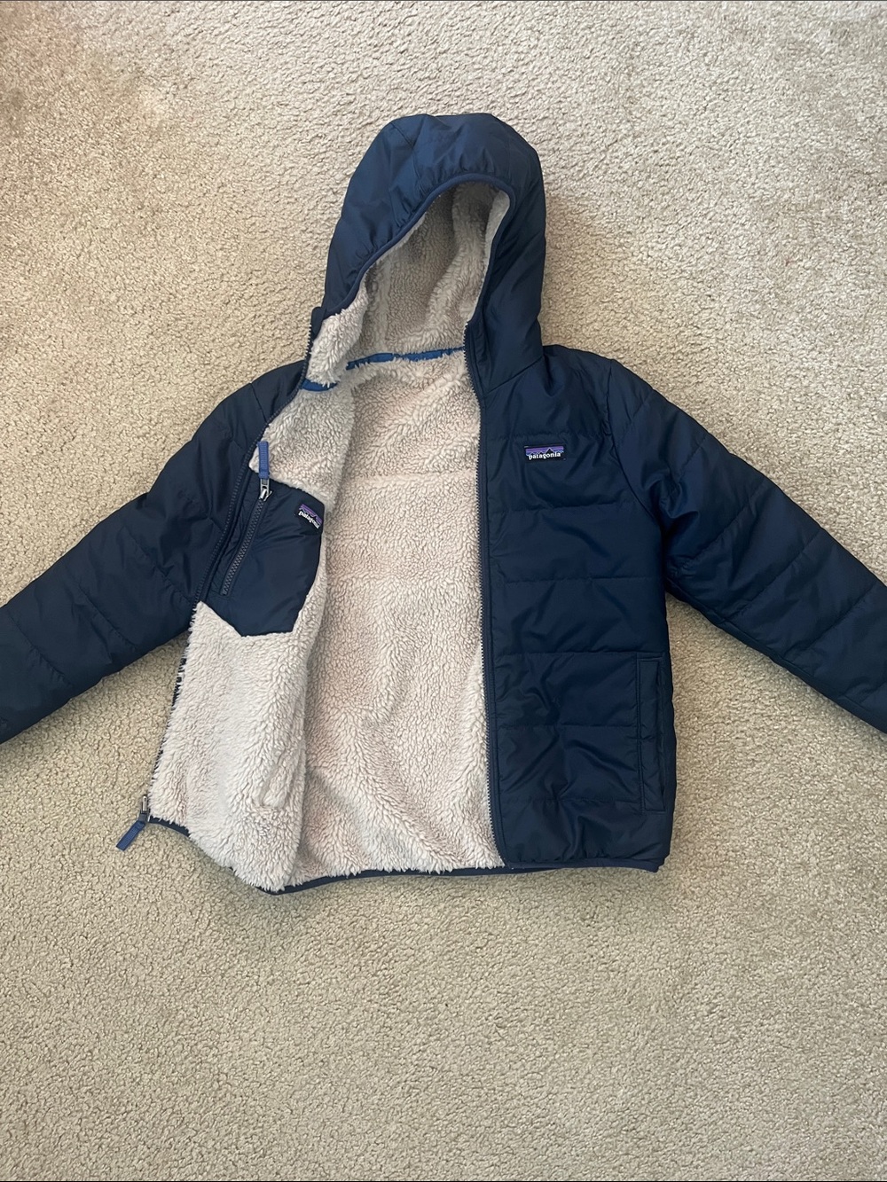 Patagonia kids Reversible Ready Freddy Hoody Jacket size m